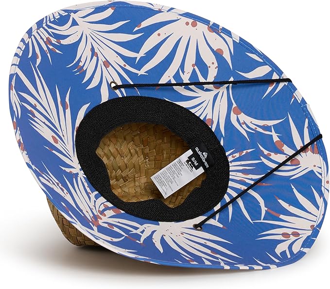 Quiksilver Men's Wide Brim Outdoor Lifeguard Straw Sun Hat-VerdiqueGarden