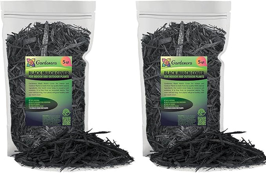 Black Mulch - Improve Soil Fertility and Insulate Plant Roots - 10 QUARTS-VerdiqueGarden