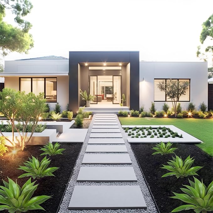 Artificial Agave Plants,Large UV Resistant Fake Agave Planters for Indoor and Outdoor Decorating Artificial Plants for Outdoors Fake Plants (2Pack, 18"-VerdiqueGarden