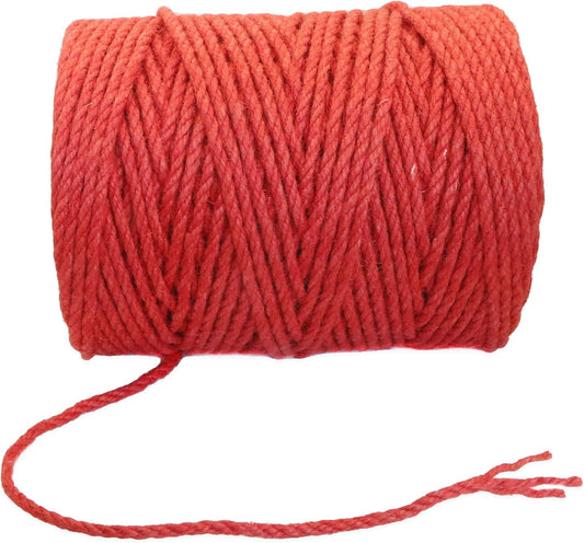 4mm x 200 Feet Red Jute Rope, Twine for Gardening Tomato Climbing Plant Tie Floristry Crafts Gift Wrapping Packing Decor-VerdiqueGarden