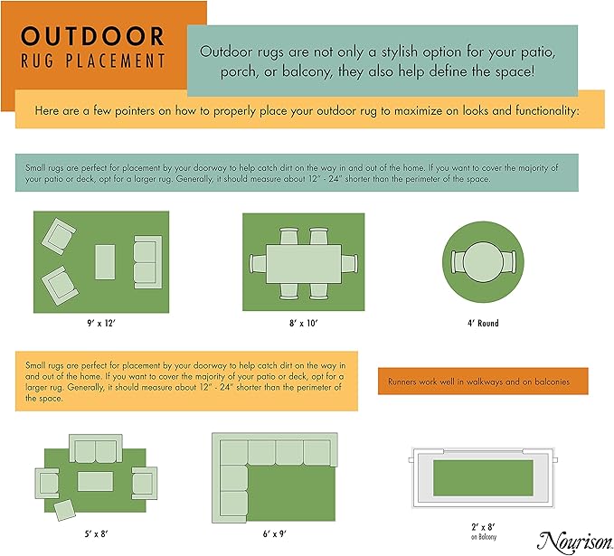 Nourison Home Positano 9' x 12' Light Grey Modern Indoor/Outdoor Rug Polypropylene-VerdiqueGarden