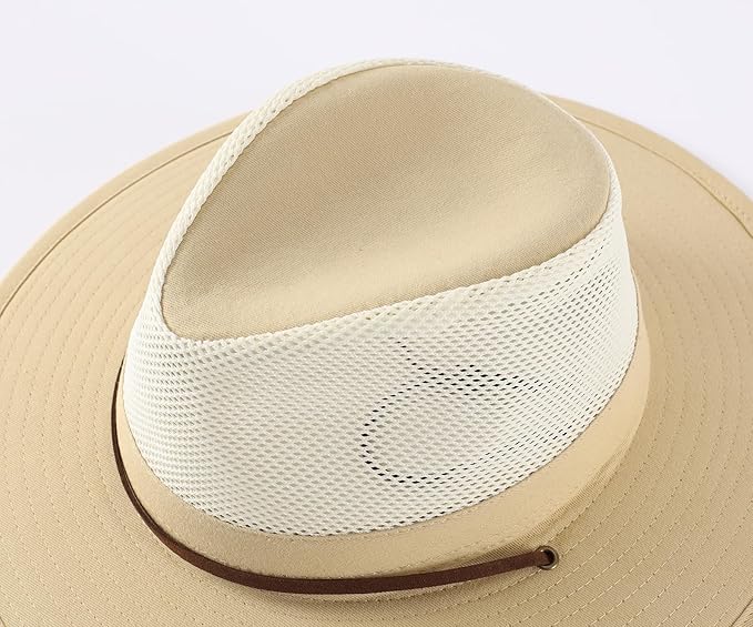 Home Prefer Cotton Summer Fedora Hat Wide Brim Sun Hats for Men Women UPF 50+ Sun Protection Cap for Fishing Hiking-VerdiqueGarden