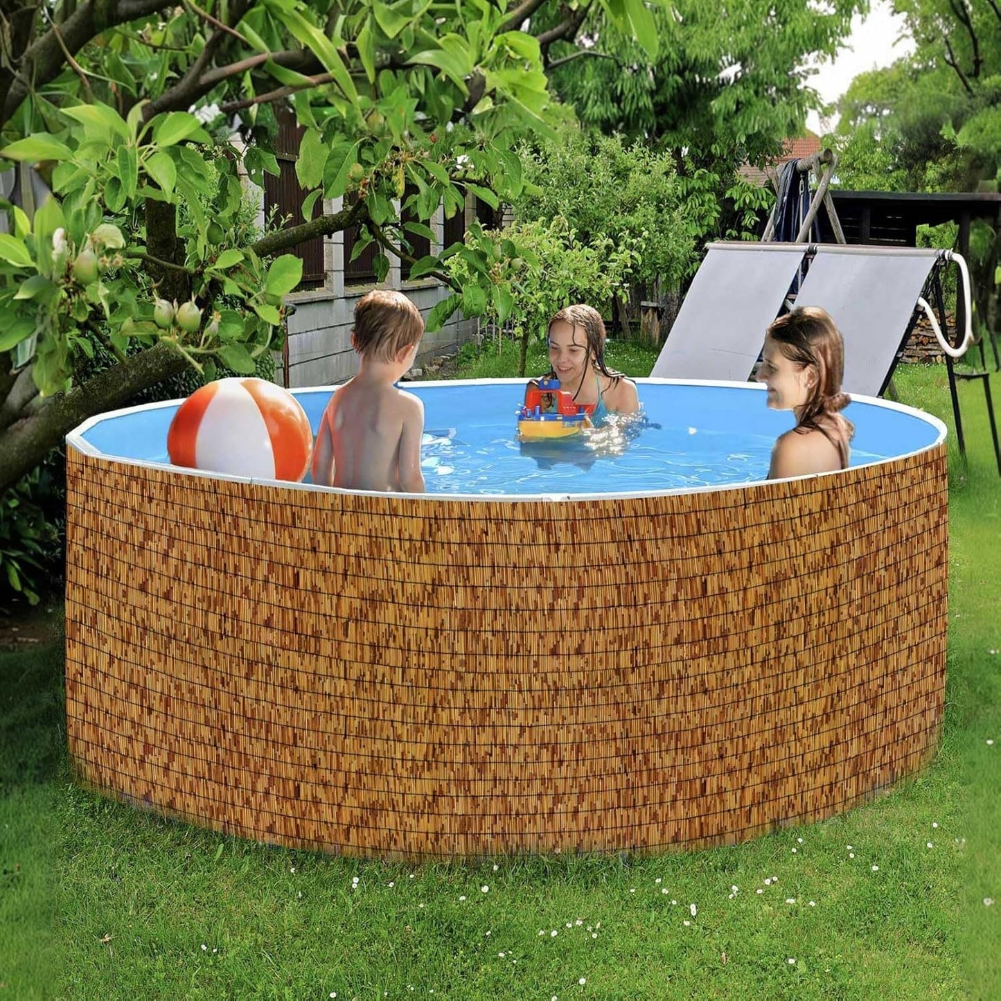 Bamboo Fence,Reed Fencing 4Feet High Bamboo Privacy Screen Outdoor for Patio, Reed Screen for Privacy Garden Backyard Balcony Natural Reed Fencing,4x16FT-VerdiqueGarden