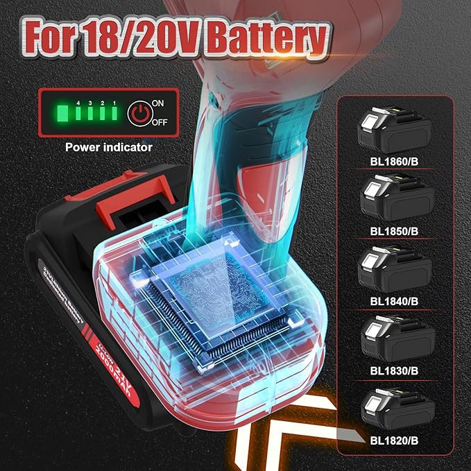 Electric Pruning Shears, 50mm 1.96" Cutting Diameter Cordless Power Pruner with 2Pcs Rechargeable Batteries, Tree Branch Cutter with SK7 High Carbon Steel Blade for Gardening Pruning-VerdiqueGarden