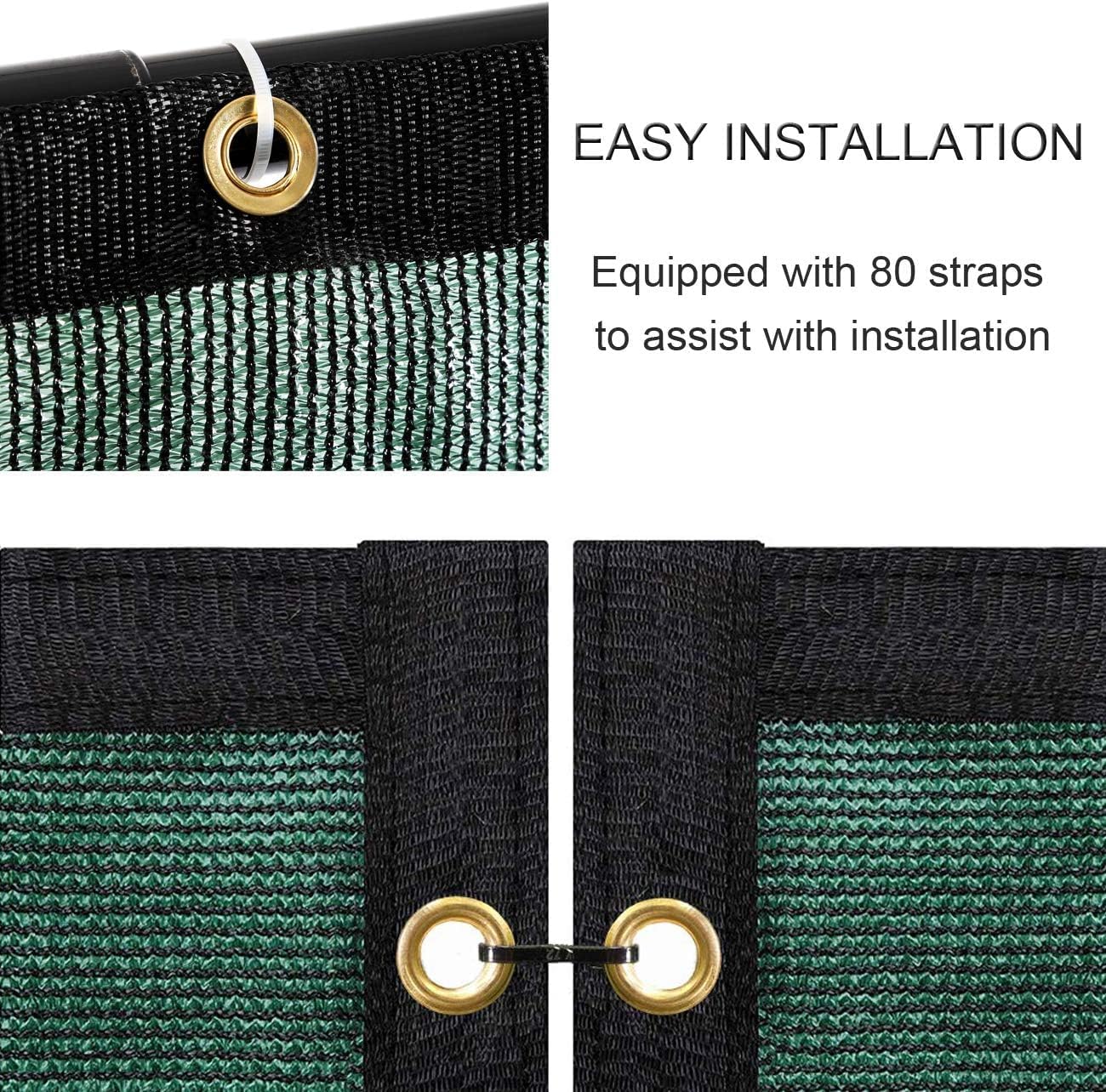 Sunnyglade 4 feet x 100 feet Privacy Screen Fence Heavy Duty Fencing Mesh Shade Net Cover for Wall Garden Yard Backyard (4 ft X 100 ft, Green)-VerdiqueGarden