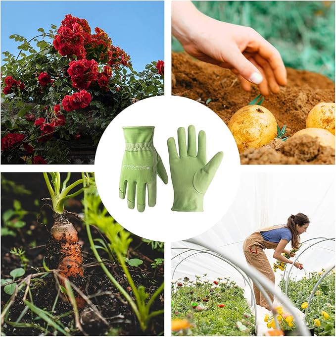 HANDLANDY Women Safety Work Gloves Utility Touch Screen Working Grip Glove for Yardwork Gardening Breathable Mechanic Gloves-VerdiqueGarden