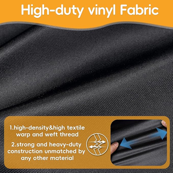 Grill Cover for Char-Griller 3-Burner Dual Fuel Expandable Propane Gas and Charcoal Outdoor Polyester Grill and Smoker Cover, Heavy Duty Waterproof UV Resistant Cover, Outdoor BBQ Accessories-VerdiqueGarden