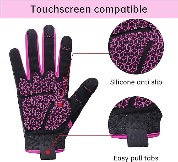 HANDLANDY Women Safety Work Gloves Utility Touch Screen Working Grip Glove for Yardwork Gardening Breathable Mechanic Gloves-VerdiqueGarden