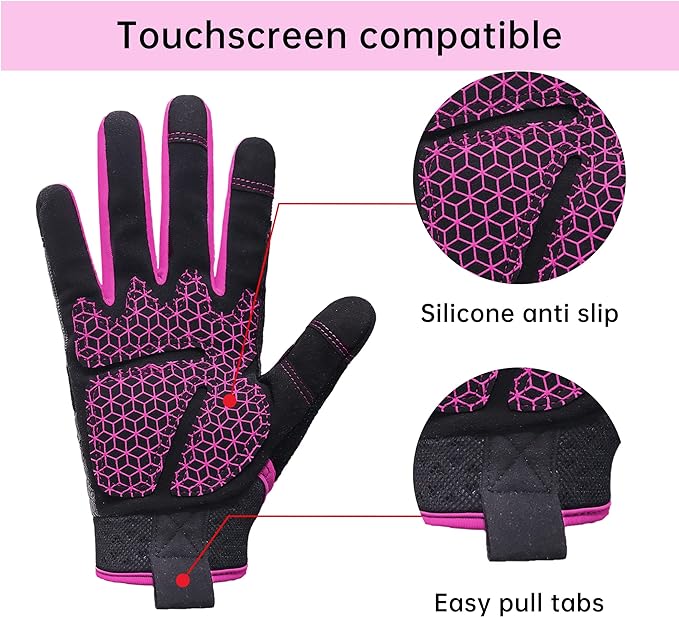 HANDLANDY Women Safety Work Gloves Utility Touch Screen Working Grip Glove for Yardwork Gardening Breathable Mechanic Gloves-VerdiqueGarden