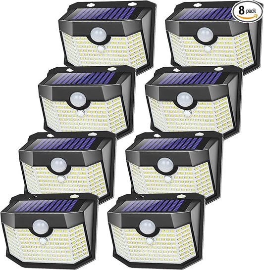 Aootek Solar Outdoor Lights 8 Packs,Motion Sensor Outdoor Lights with 3 Lighting Modes,Solar Lights Outdoor Waterproof for Garden Patio Garage Yard Deck-VerdiqueGarden