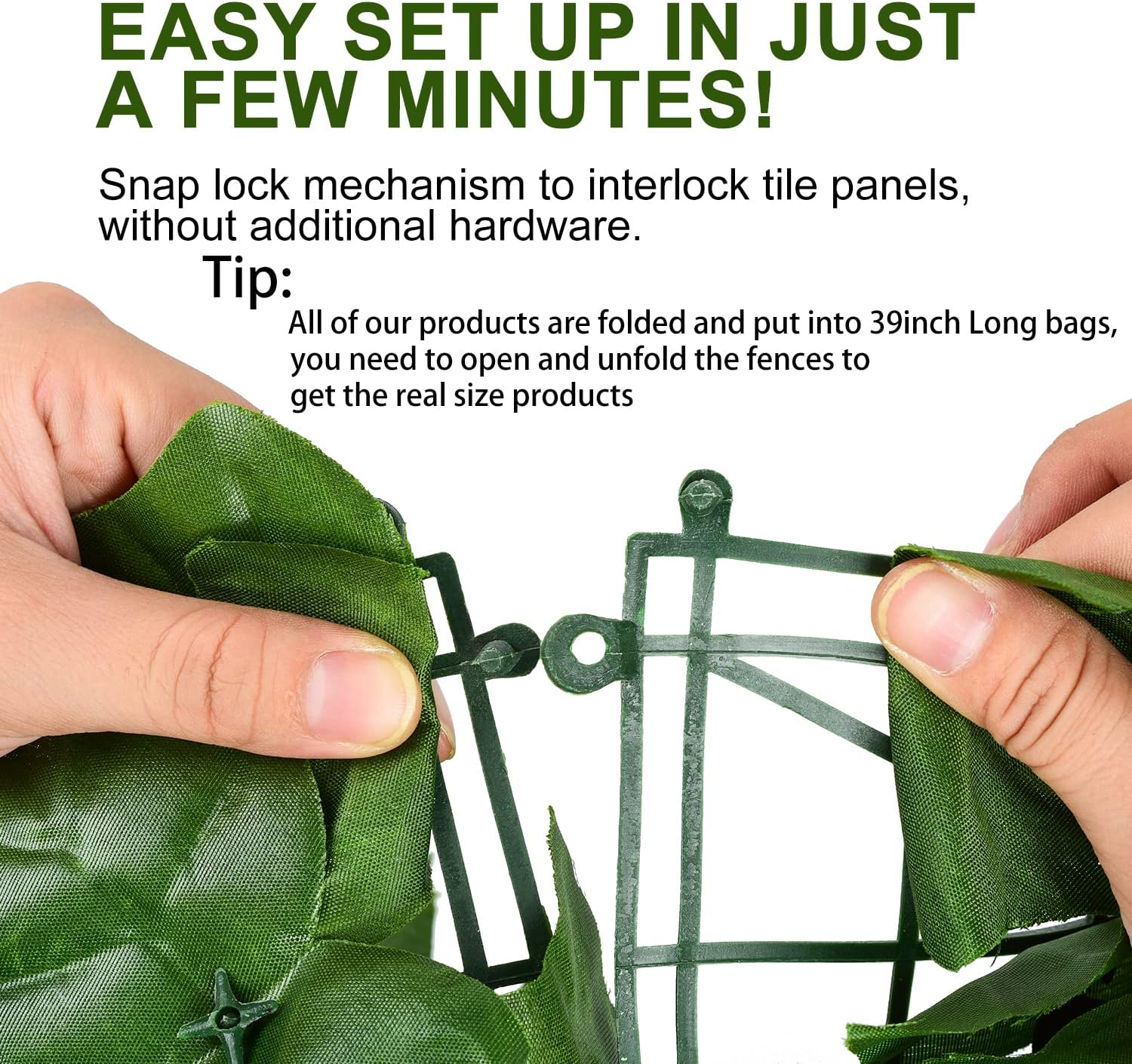 DearHouse Artificial Ivy Privacy Fence, 118x78.7in Artificial Hedges Fence and Faux Ivy Leaf Decoration for Outdoor Decor, Home, Garden Decor-VerdiqueGarden