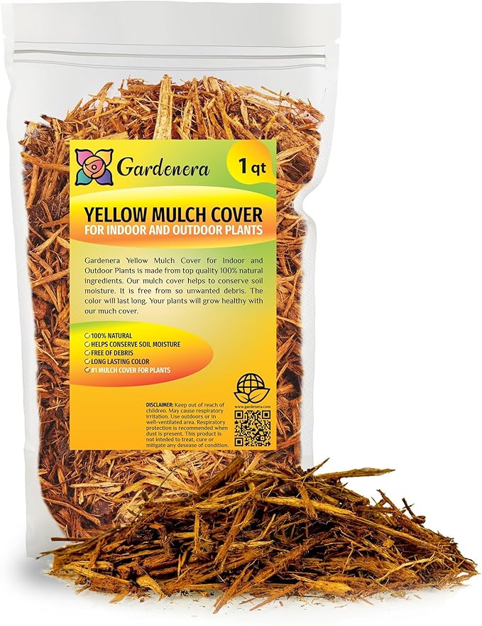 Premium Yellow Mulch - Transform Your Landscape with Natural Elegance - 1 Quart-VerdiqueGarden