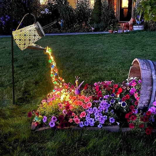 VOOKRY Solar Watering Can Lights, Outdoor Large Hanging Lantern Waterproof, Multicolor Retro Metal Solar Lights for Patio Yard Porch Lawn Garden Christmas Decor Gifts for Mom Women Grandma Birthday-VerdiqueGarden