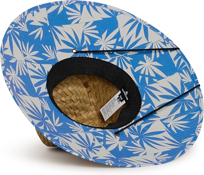 Quiksilver Men's Wide Brim Outdoor Lifeguard Straw Sun Hat-VerdiqueGarden