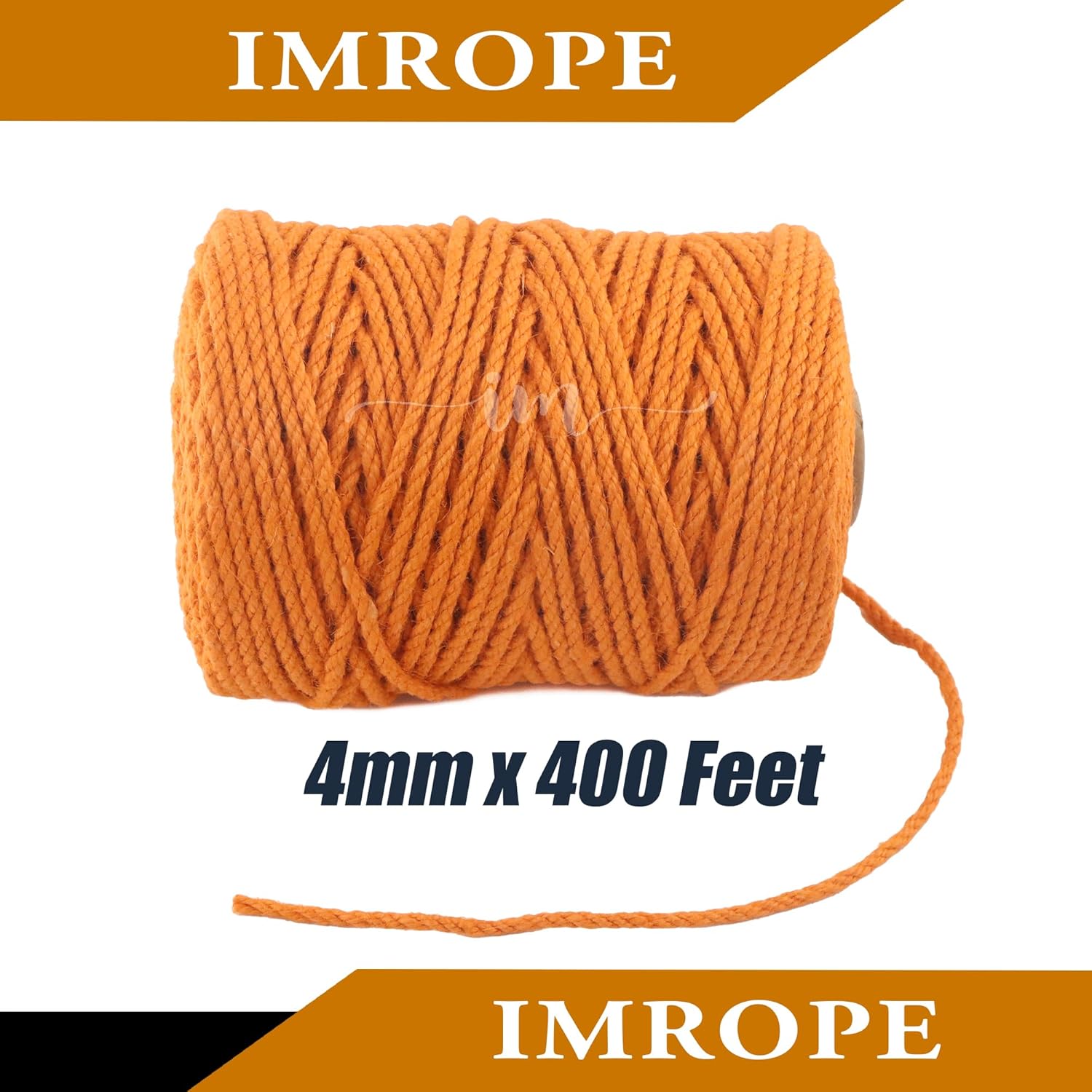 4mm x 400 Feet Orange Jute Rope, Twine for Gardening Tomato Climbing Plant Tie Floristry Crafts Gift Wrapping Packing Decor-VerdiqueGarden