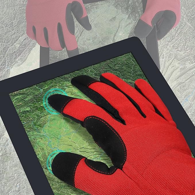 DULFINE High Performance Work Gloves For Men(3 Pairs Pack), High Dexterity Touch Screen For Multipurpose,Excellent Grip (Large)-VerdiqueGarden