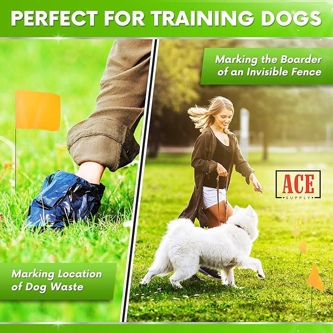 Yellow Marking Flags 1000 Pack - 4x5x15 Inch Yellow Flags for Yard - Markers For Lawn, Irrigation, Landscaping, Survey & Sprinkler Head Marking-VerdiqueGarden