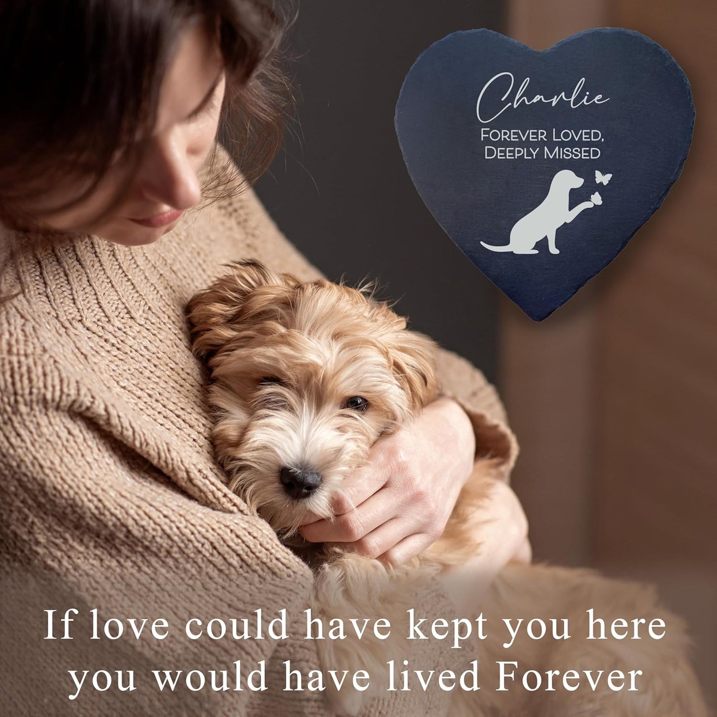 Dog Memorial Gifts for Loss of Dog, Cemetery Decorations for Grave, Pet Loss Sympathy Gift, Personalized Remembrance Garden Stone, Cat Lovers Heaven Grave Markers Bereavement Headstone (A09H)-VerdiqueGarden