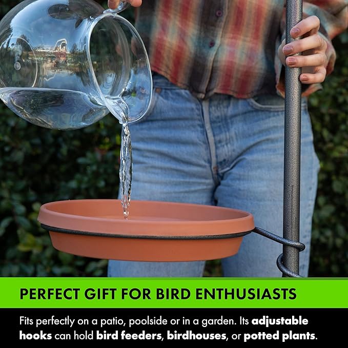 Yard Butler Yard Tree Bird Center - Durable Bird Feeder Holder & Hanging Plant Stand with 3 Hooks & Birdbath Ring - Beautiful Yard Decoration-VerdiqueGarden