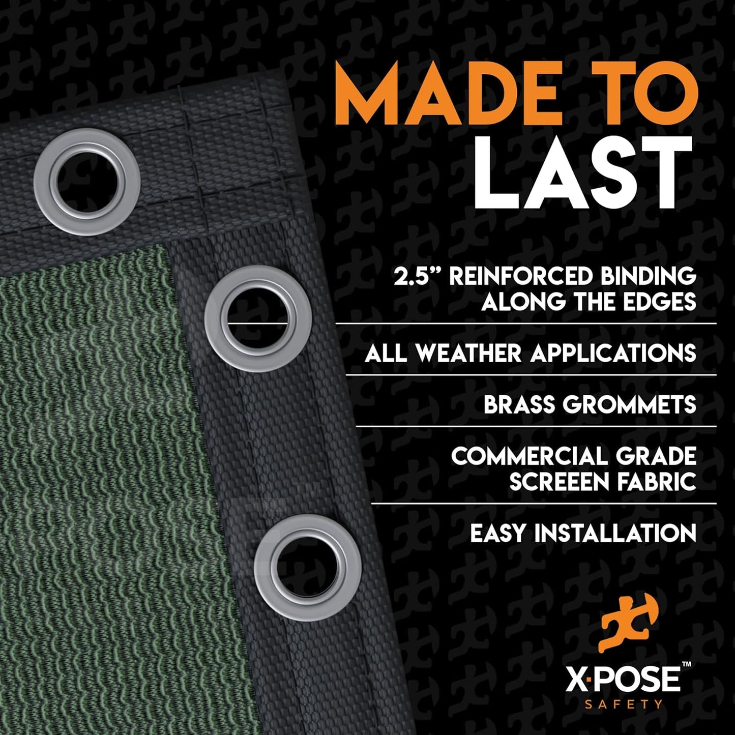 Xpose Safety Privacy Fence Screen 8.5’ x 100’ – Heavy Duty Green Mesh with 90% Visibility Block, UV Protection – for Garden, Yard, Nursery, Kennel, Dog Run, Greenhouse-VerdiqueGarden