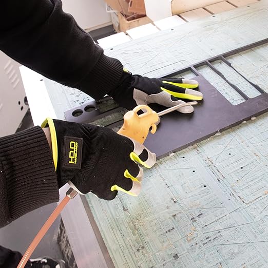 HLDD HANDLANDY 2 Pairs Leather Gardening Gloves for Men, Utility Work Gloves for Gardening, Yardwork, Construction, Mechanics, Great Garden Gifts for Men Women-VerdiqueGarden