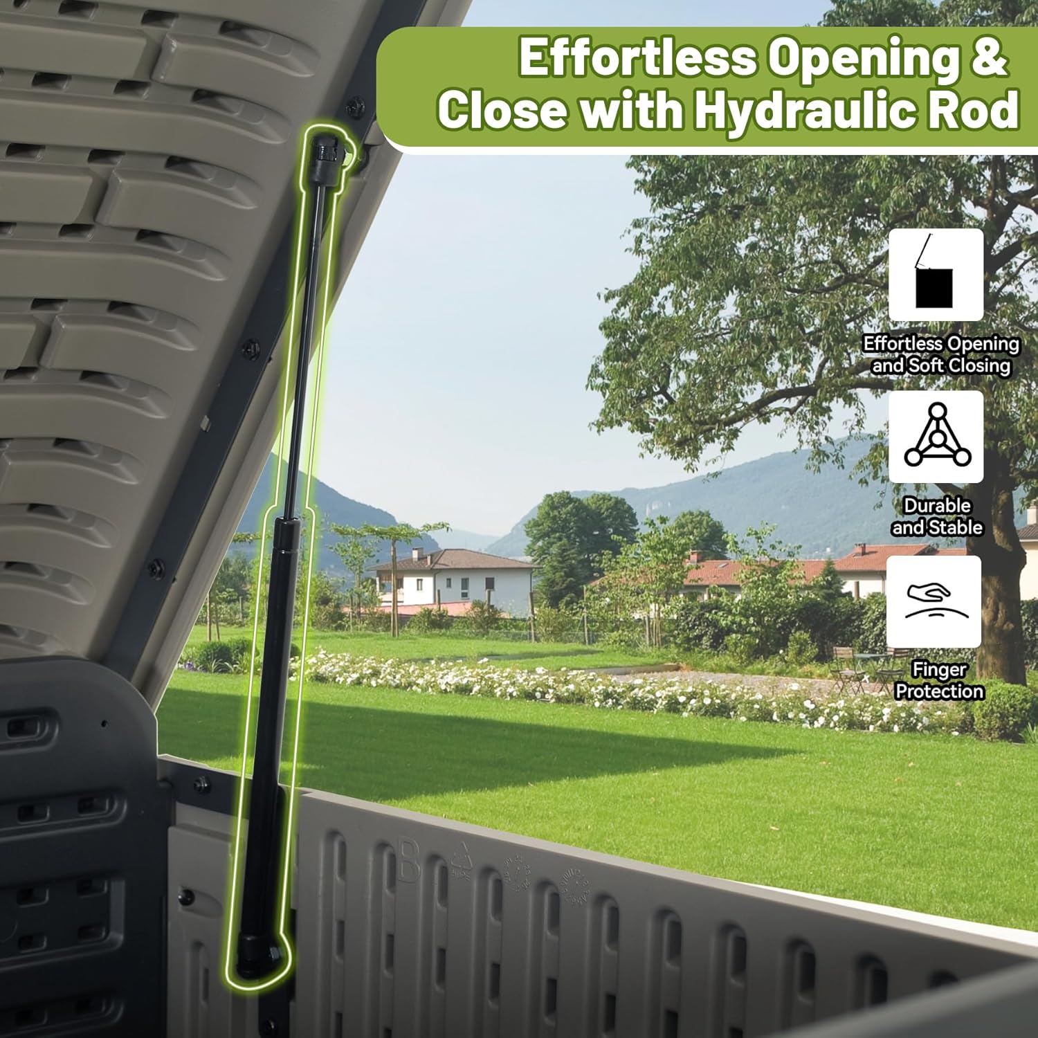 Resin Deck Box 200 Gallons, Extra Large Heavy-Duty Outdoor Storage Box, Lockable & Waterproof Patio Outside Storage Box for Patio Furniture, Tools, Pool Supplies-VerdiqueGarden