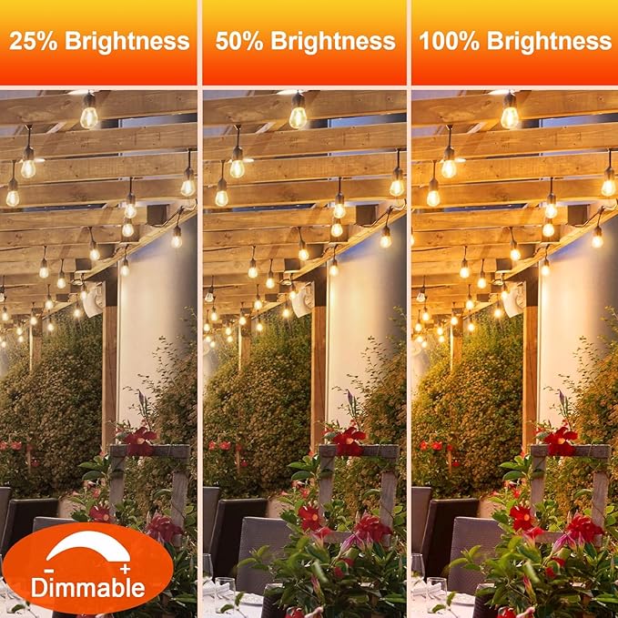 Shatterproof S14 LED Replacement Bulbs for Outdoor String Lights, 15 Pack 1W Equivalent to 11W Incandescent Bulb, Soft White 2200K, Dimmable, E26 Regular Base-VerdiqueGarden