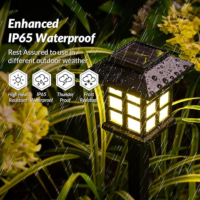 SOLPEX 16 Pack Solar Path Lights - Outdoor, Garden, Yard & Landscape (Warm White)-VerdiqueGarden