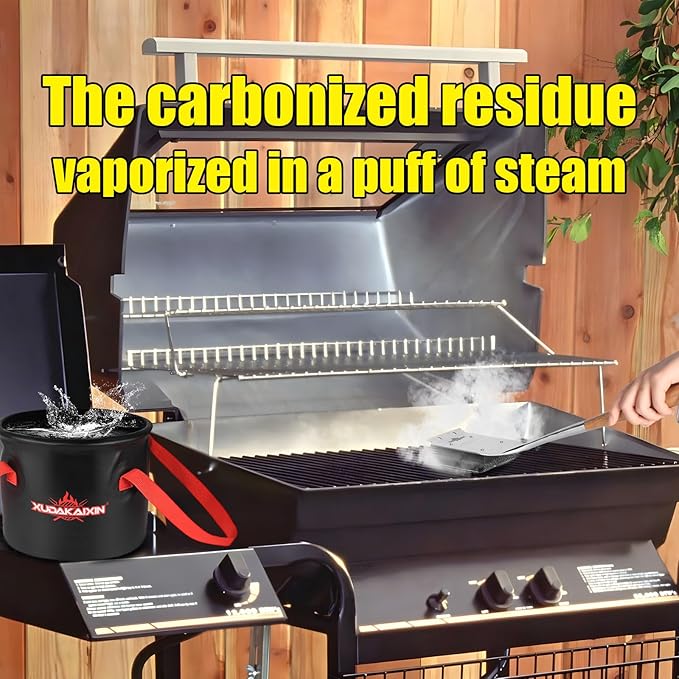 BBQ Replaceable Scraper Cleaning Head, Durable for Cast Iron or Stainless-Steel Grates, Barbecue Cleaner (Only Replaceable Cleaning Head No Grill Brush)-VerdiqueGarden