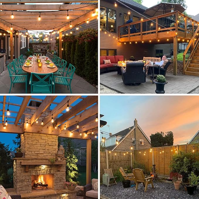 BRIMAX 2w S14 Led Edison Light Bulbs Outdoor 11w Incandescent Filament Bulb Replacement 2700K Bright Warm White Dimmable, E26 Base Durable Led Bulb for Outdoor Patio String Light,15pack-VerdiqueGarden