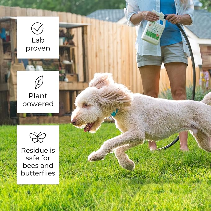 Wondercide - Ready to Use Flea, Tick, and Mosquito Yard Spray with Natural Essential Oils – Mosquito and Insect Killer, Treatment, and Repellent - Plant-Based - Safe Around Pets, Plants, Kids - 32 oz-VerdiqueGarden