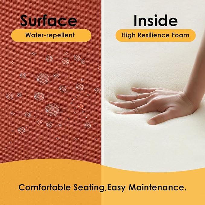 Outdoor Sunbrella Square Corner Seat Cushion, 18.5"x16"x3", Set of 4, Non Slip Seat Cushion Pads with Removable Cover for Patio Furniture, Garden Yard Lawn, Spectrum Grenadine-VerdiqueGarden