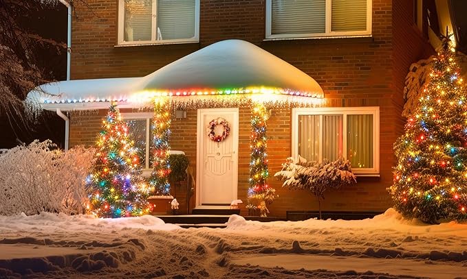 LED Rope Lights for Outside 100Ft Waterproof LED Rope Lighting 429 LEDs 110V 8 Modes Remote Control Timer Christmas Rope Lights for Outdoor Party Holiday Garden Decoration (Multicolor)-VerdiqueGarden