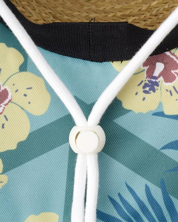 Hurley Women's Straw Hats - Real Straw Hat Medium Brim and Adjustable Chin Strap-VerdiqueGarden