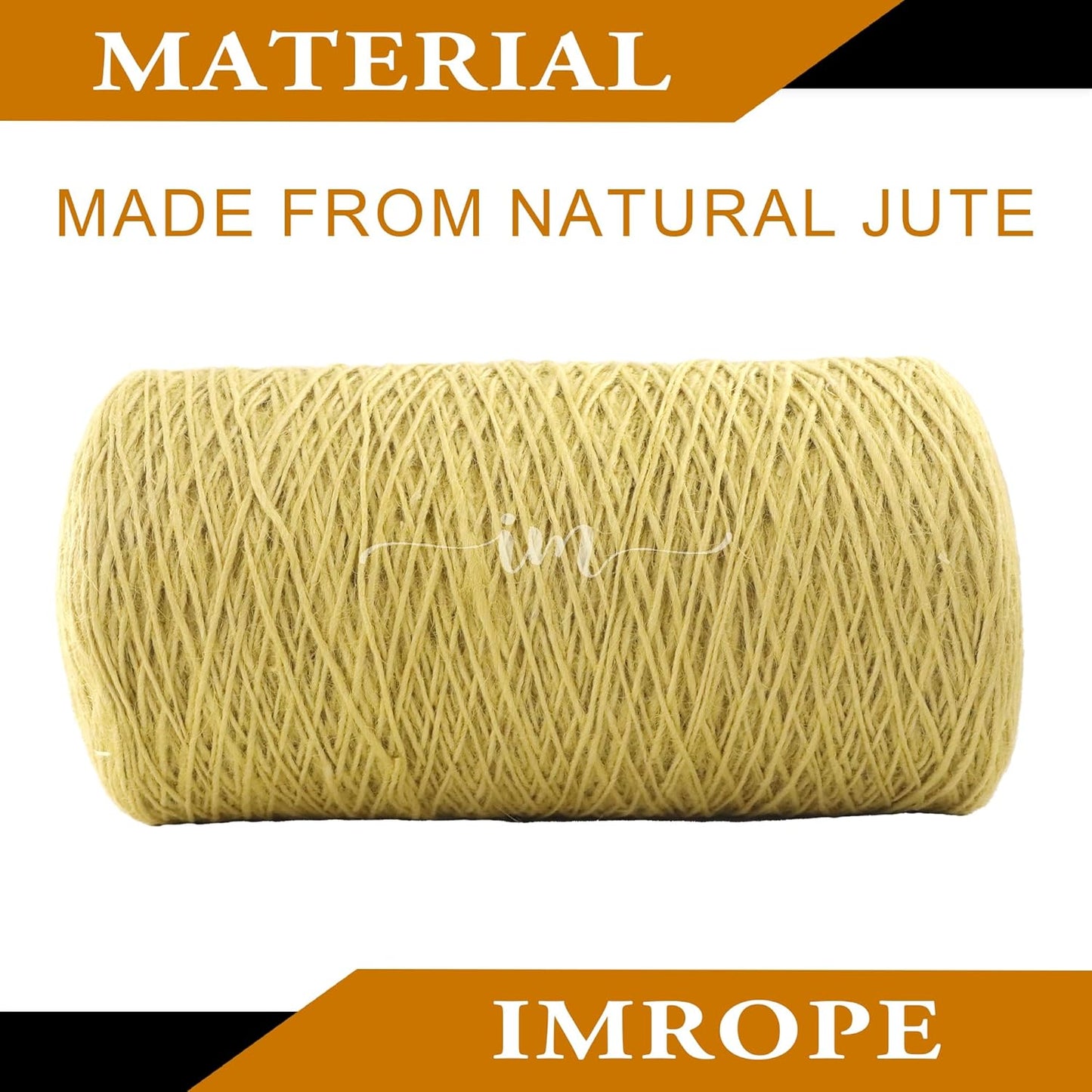 1mm x 2000 Feet Yellow Jute Rope, Twine for Gardening Tomato Climbing Plant Tie Floristry Crafts Gift Wrapping Packing Decor-VerdiqueGarden