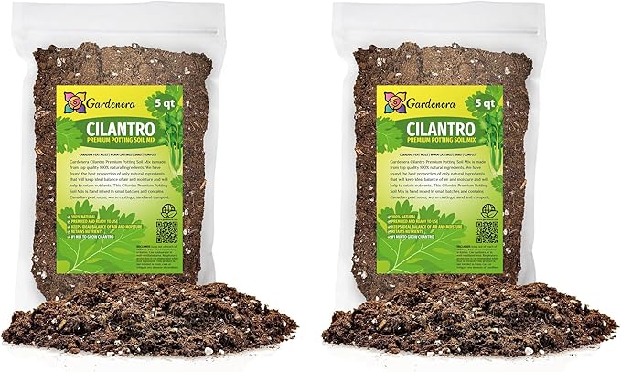 Cilantro Plant Potting Soil - All-Natural Blend for Thriving Cilantro Plants - Boosts Root Health and Aroma - 10 Quart-VerdiqueGarden