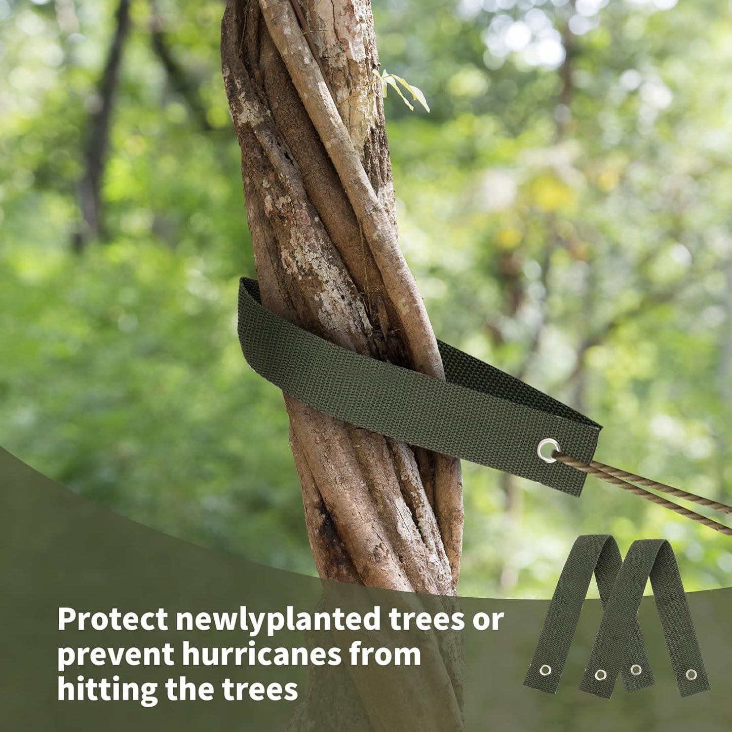 48 Pieces Tree Straps for Staking, 15.74 Inches Tree Support Straps with Grommet Heavy Duty Tree and Plant Supports Stakes for Straightening-VerdiqueGarden