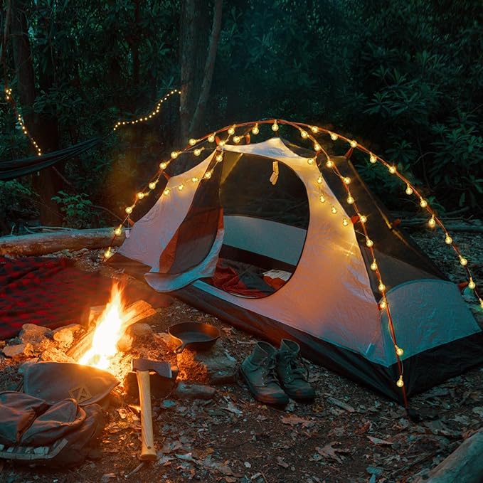 45.9ft 140LED Globe String Lights Outdoor,Crystal Fairy Light IP44 Waterproof Outdoor Hanging Decorative Lights for Home Tent Patio Garden Party Wedding Decor-VerdiqueGarden