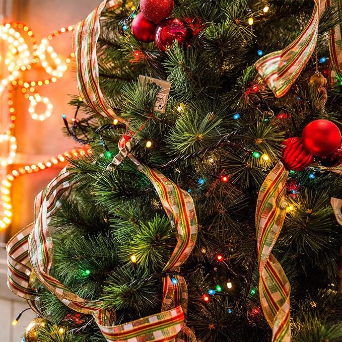 1000 LED 328ft 8 Modes with Timer Christmas String Lights IP55 Outdoor Waterproof UL Certificated Indoor Fairy Lights Garden Patio Wedding Christma Trees Parties Decoration Multicolor-VerdiqueGarden