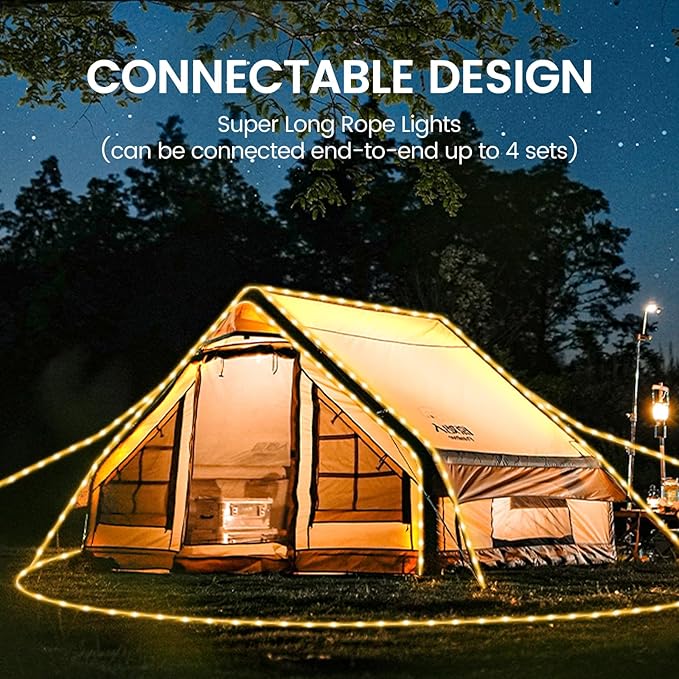 LED Rope Lights Outdoor String Lights,100ft 300LED Flexible Tube Lights Connectable Fairy String Light Plug in Waterproof 8 Modes for Indoor,Outside Home,Yard,Pool,Wedding,Garden,Patio Holiday Decor-VerdiqueGarden