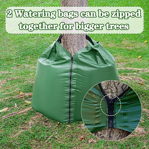 12 Pack 20 Gallon Tree Watering Bags, Reusable, Heavy Duty and Slow Release Gator Bags for Trees, Premium PVC Plant Drip Irrigation Bags,5-8 Hours Releasing Time-VerdiqueGarden