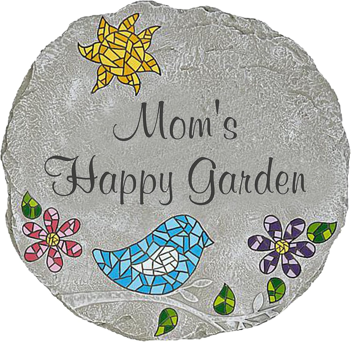 Let's Make Memories Personalized Mosaic Garden Stone - for Grandma, Mom - Large Stone - Personalize Message-VerdiqueGarden