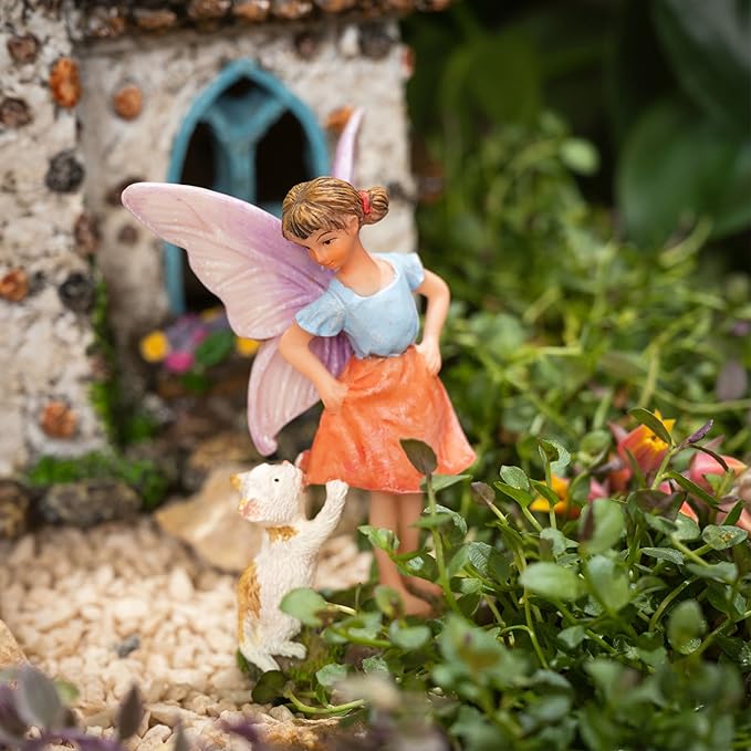 Fairy Garden House Kit - Fairy House, Fairy Garden Accessories Outdoor & Fairies for Fairy Garden – Fairy Houses for Gardens Outdoor - 4 Piece Kit for Adults-VerdiqueGarden
