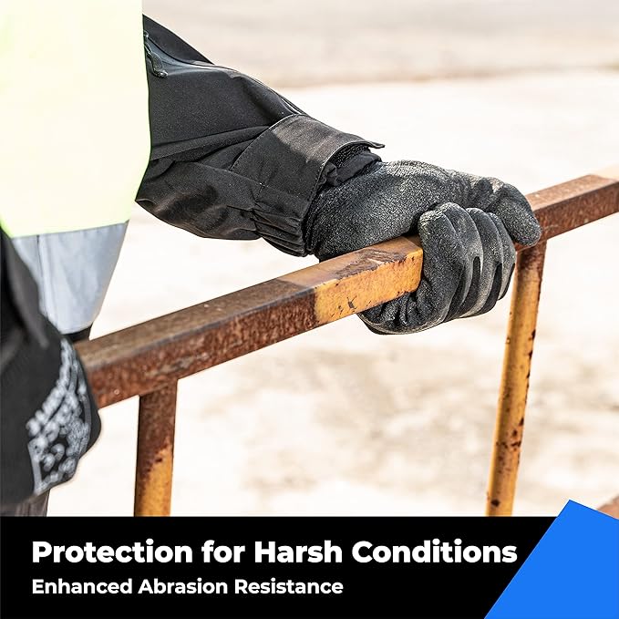 toolant Crinkle Latex Work Gloves Bulk, Rubber Coated Safety Work Gloves for Men and Women, 120 Pairs for Construction, Gardening, Warehouse (Black, Medium)-VerdiqueGarden