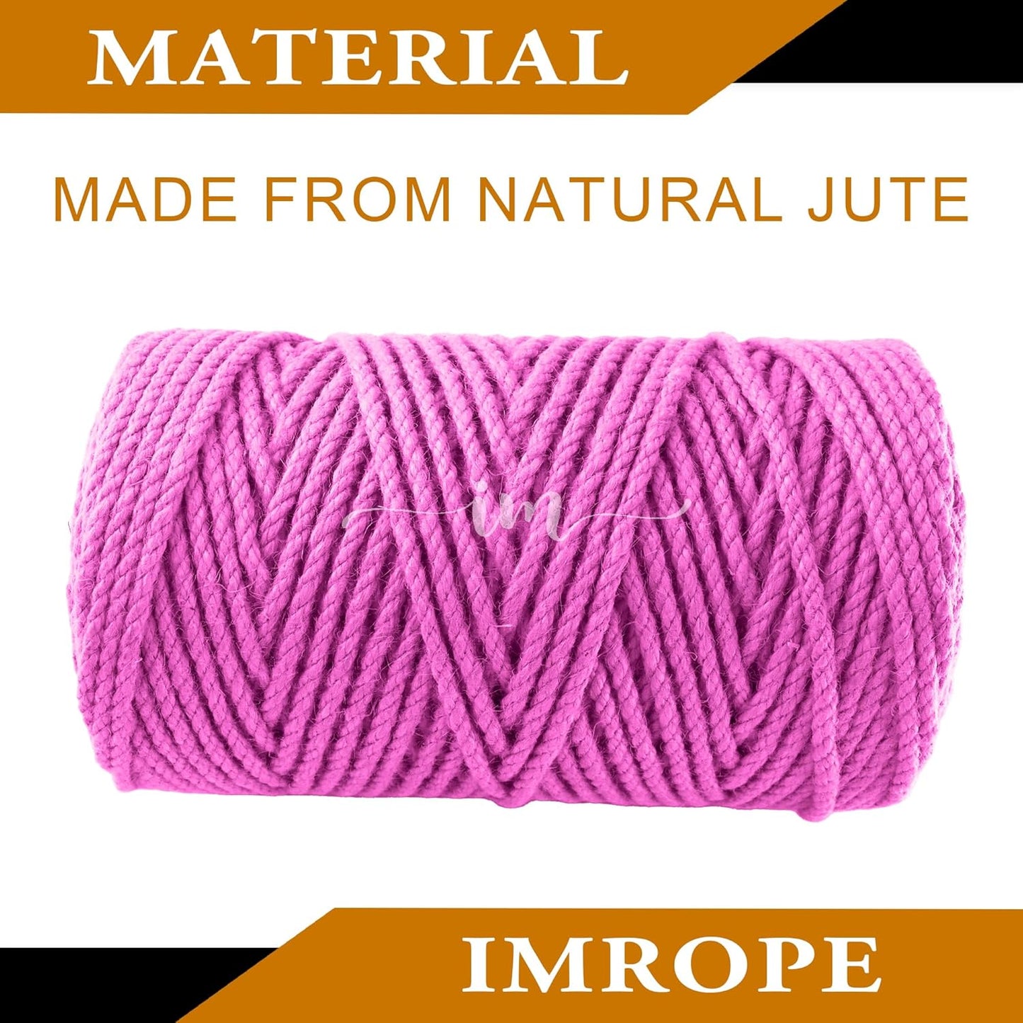 4mm x 200 Feet Pink Jute Rope, Twine for Gardening Tomato Climbing Plant Tie Floristry Crafts Gift Wrapping Packing Decor-VerdiqueGarden