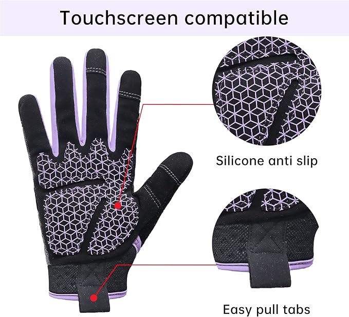 HANDLANDY Women Safety Work Gloves Utility Touch Screen Working Grip Glove for Yardwork Gardening Breathable Mechanic Gloves-VerdiqueGarden