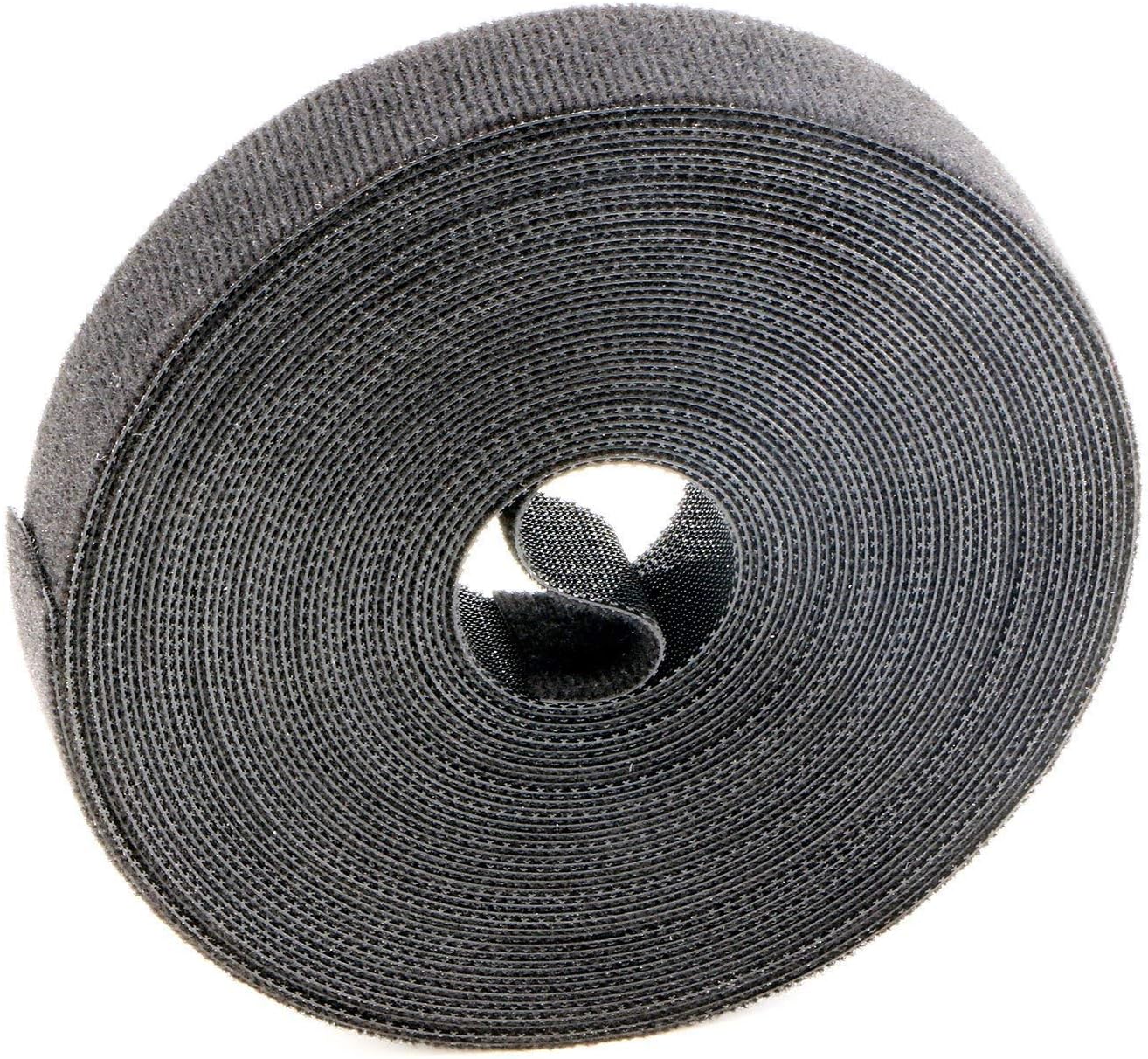 Reusable Fastening Tape Cable Ties 3/4 Inch Double Side Hook Roll (10 Yard, Black Upgraded Version)-VerdiqueGarden