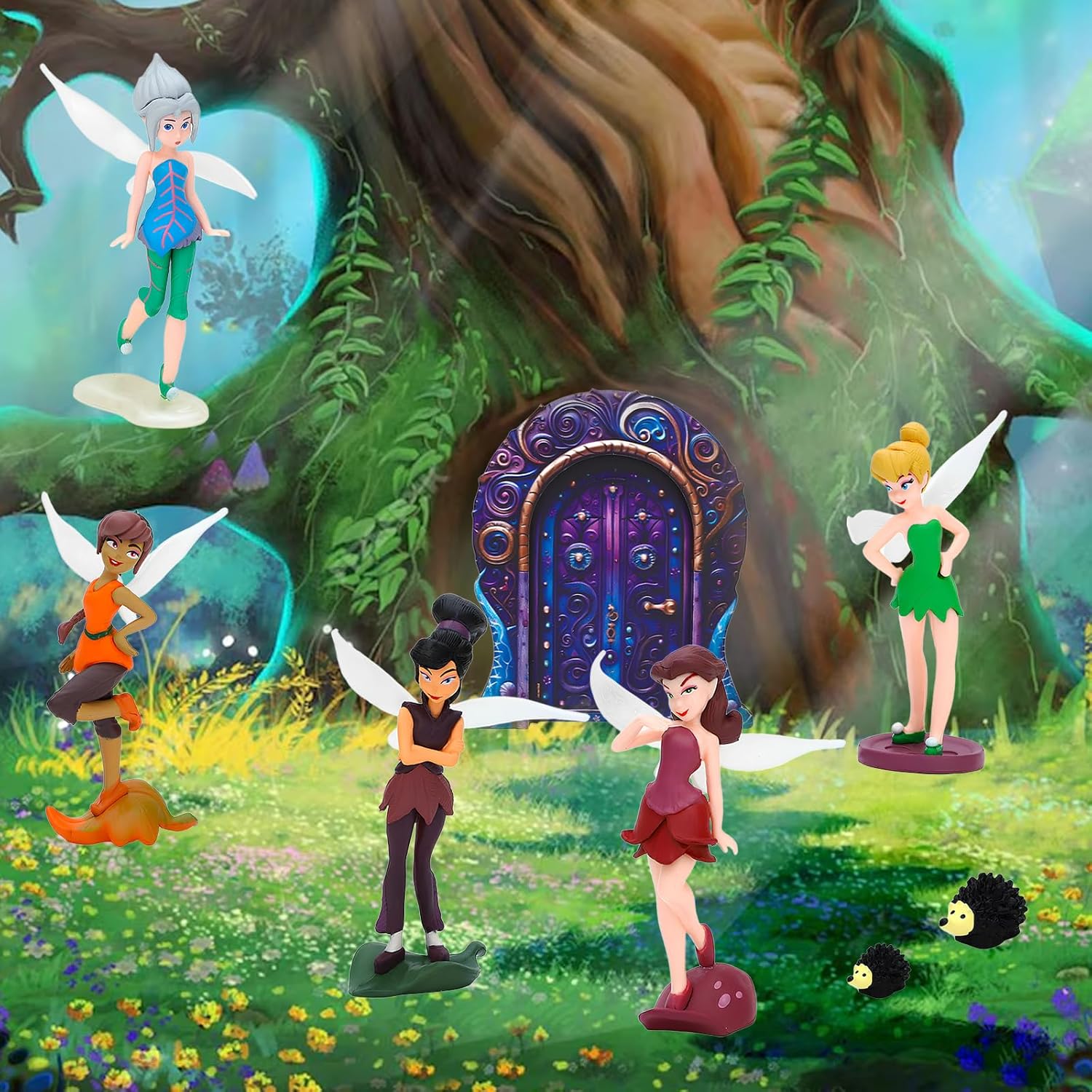 ONEST 11 Pieces Miniature Fairy Garden Accessories Small Fairy Figurines Hand Painted Fairies Figures for Car Decor Garden Flower Pot Birthday Cake Topper-VerdiqueGarden