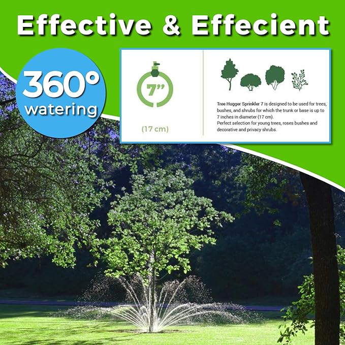 Tree Sprinkler with 360° Outward Direction | Water Sprinkler for Trees That Reaches The Nutrition Zone for Tree Root Watering (7")-VerdiqueGarden