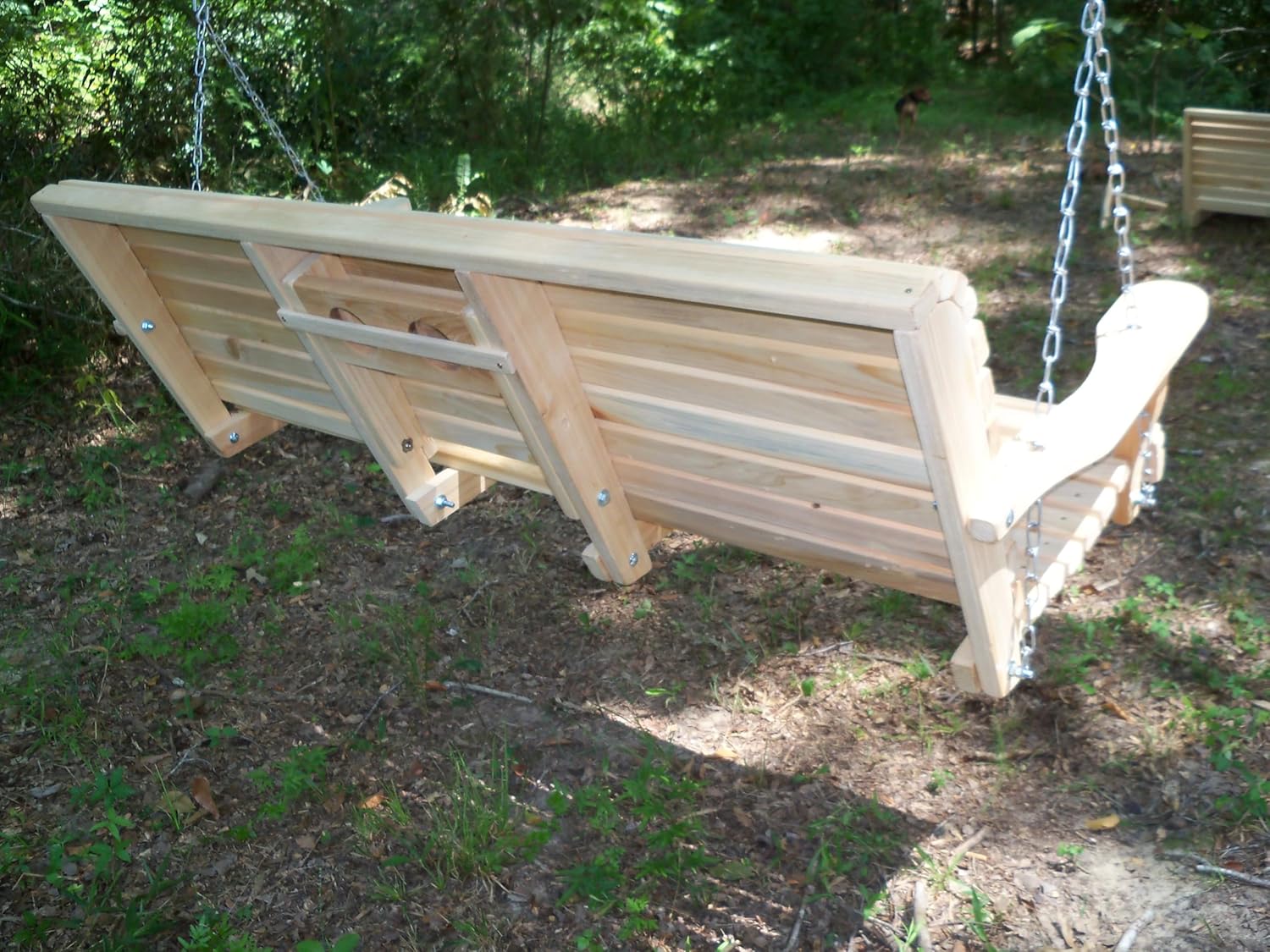5FT Cypress Porch Swing with Flip Console Made in Louisiana USA with Hanging Hardware Included-VerdiqueGarden